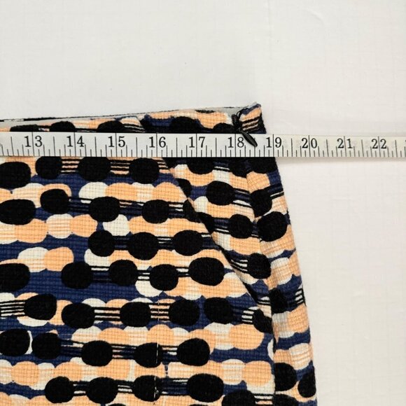 Diane vonFurstenberg DVF NWT Nelly Racing Tweed Peach Mini Skirt Pockets Size 14 - Picture 4 of 12